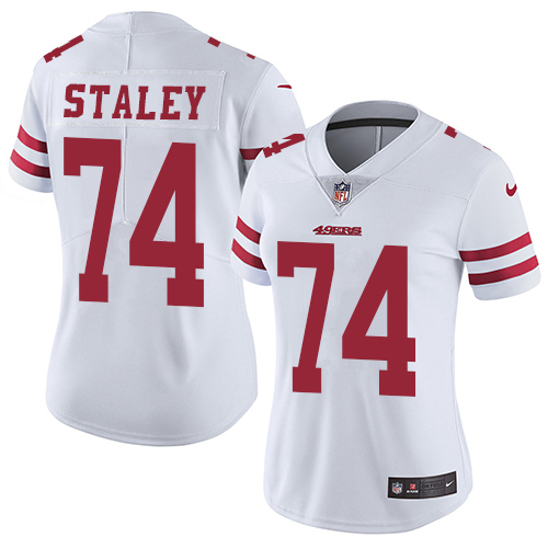 Nike 49ers #74 Joe Staley White Women's Stitched NFL Vapor Untouchable Limited Jersey Nike 49ers #74 Joe Staley White Women's Stitched NFL Vapor Untouchable Limited Jersey