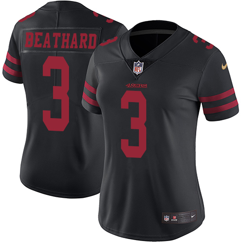Nike 49ers #3 C.J. Beathard Black Alternate Women's Stitched NFL Vapor Untouchable Limited Jersey Nike 49ers #3 C.J. Beathard Black Alternate Women's Stitched NFL Vapor Untouchable Limited Jersey