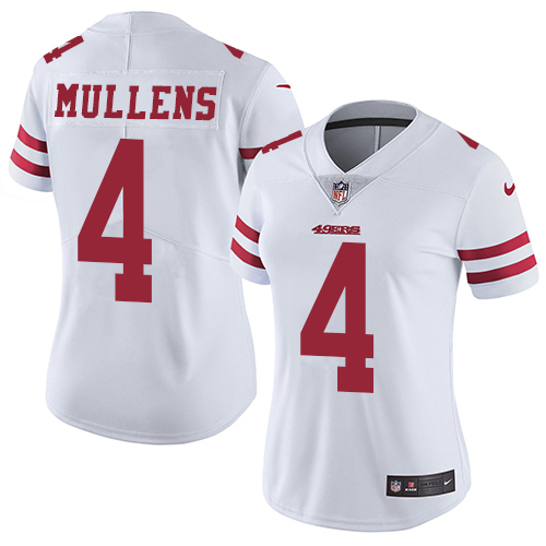 Nike 49ers #4 Nick Mullens White Women's Stitched NFL Vapor Untouchable Limited Jersey Nike 49ers #4 Nick Mullens White Women's Stitched NFL Vapor Untouchable Limited Jersey