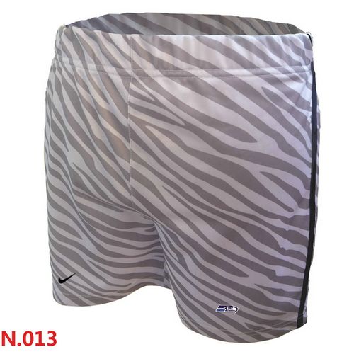 Women's Nike NFL Seattle Seahawks Embroidered Team Logo Zebra Stripes Shorts Women's Nike NFL Seattle Seahawks Embroidered Team Logo Zebra Stripes Shorts