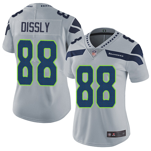 Nike Seahawks #88 Will Dissly Grey Alternate Women's Stitched NFL Vapor Untouchable Limited Jersey Nike Seahawks #88 Will Dissly Grey Alternate Women's Stitched NFL Vapor Untouchable Limited Jersey