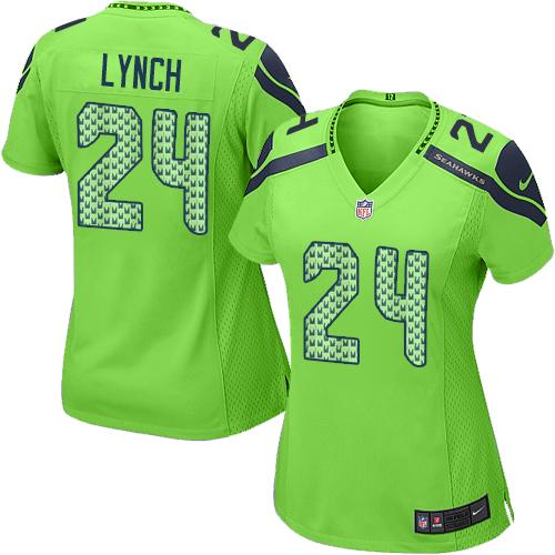 Nike Seahawks #24 Marshawn Lynch Green Women's Stitched NFL Elite Jersey Nike Seahawks #24 Marshawn Lynch Green Women's Stitched NFL Elite Jersey