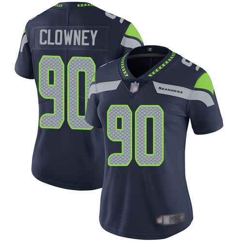 Nike Seahawks #90 Jadeveon Clowney Steel Blue Team Color Women's Stitched NFL Vapor Untouchable Limited Jersey Nike Seahawks #90 Jadeveon Clowney Steel Blue Team Color Women's Stitched NFL Vapor Untouchable Limited Jersey
