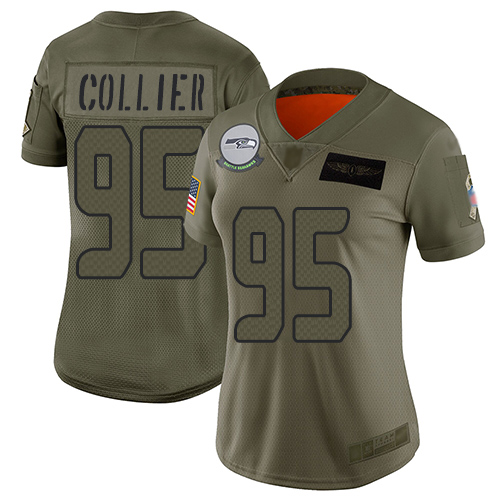 Nike Seahawks #95 L.J. Collier Camo Women's Stitched NFL Limited 2019 Salute to Service Jersey Nike Seahawks #95 L.J. Collier Camo Women's Stitched NFL Limited 2019 Salute to Service Jersey