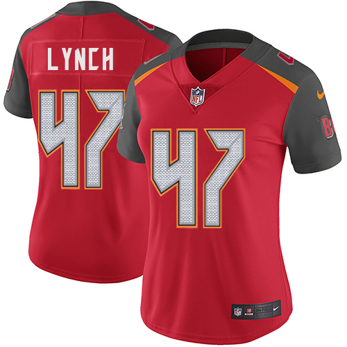 Nike Buccaneers #47 John Lynch Red Team Color Women's Stitched NFL Vapor Untouchable Limited Jersey Nike Buccaneers #47 John Lynch Red Team Color Women's Stitched NFL Vapor Untouchable Limited Jersey