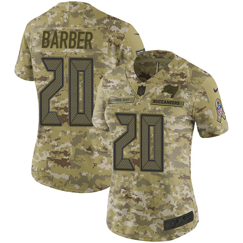 Nike Buccaneers #20 Ronde Barber Camo Women's Stitched NFL Limited 2018 Salute to Service Jersey Nike Buccaneers #20 Ronde Barber Camo Women's Stitched NFL Limited 2018 Salute to Service Jersey