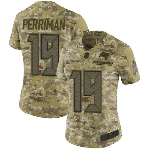 Nike Buccaneers #19 Breshad Perriman Camo Women's Stitched NFL Limited 2018 Salute to Service Jersey Nike Buccaneers #19 Breshad Perriman Camo Women's Stitched NFL Limited 2018 Salute to Service Jersey