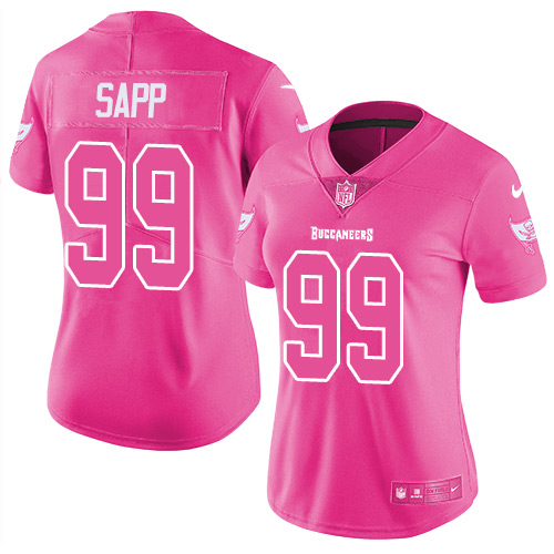 Nike Buccaneers #99 Warren Sapp Pink Women's Stitched NFL Limited Rush Fashion Jersey Nike Buccaneers #99 Warren Sapp Pink Women's Stitched NFL Limited Rush Fashion Jersey