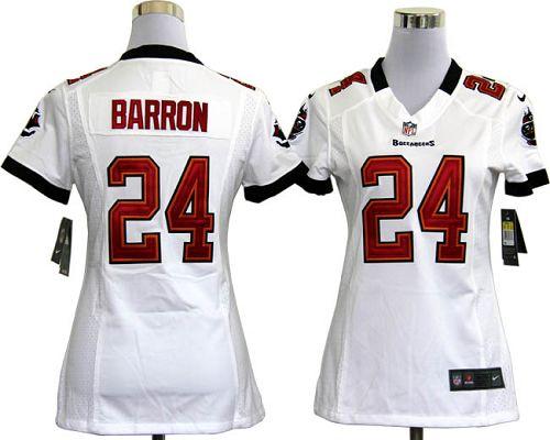 Nike Buccaneers #24 Mark Barron White Women's Stitched NFL Elite Jersey Nike Buccaneers #24 Mark Barron White Women's Stitched NFL Elite Jersey