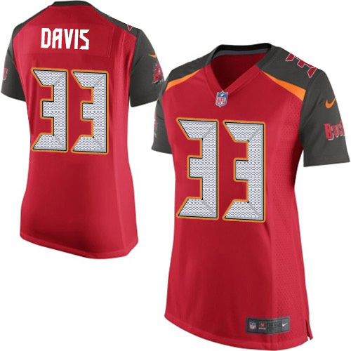 Nike Buccaneers #33 Carlton Davis III Red Team Color Women's Stitched NFL New Elite Jersey Nike Buccaneers #33 Carlton Davis III Red Team Color Women's Stitched NFL New Elite Jersey
