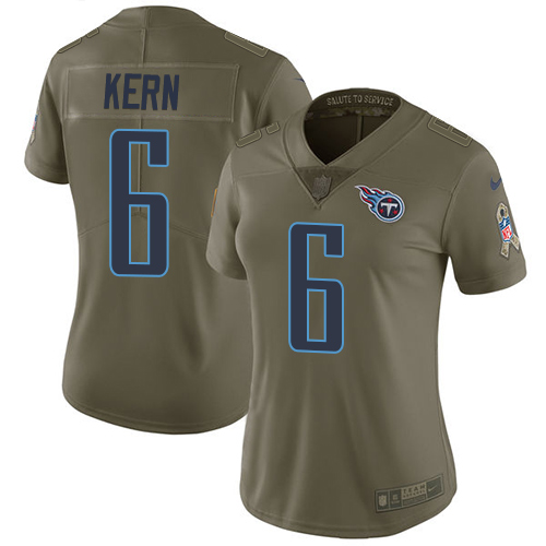 Nike Titans #6 Brett Kern Olive Women's Stitched NFL Limited 2017 Salute to Service Jersey Nike Titans #6 Brett Kern Olive Women's Stitched NFL Limited 2017 Salute to Service Jersey