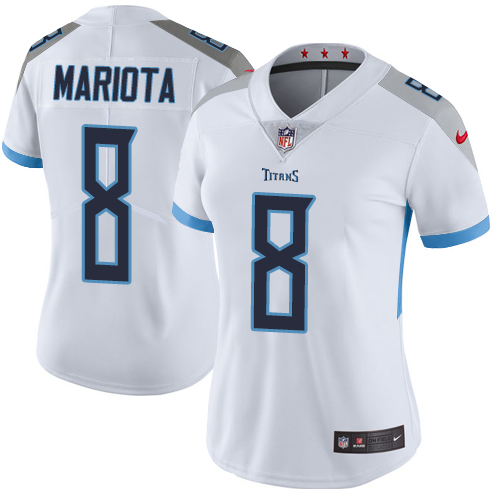 Nike Titans #8 Marcus Mariota White Women's Stitched NFL Vapor Untouchable Limited Jersey Nike Titans #8 Marcus Mariota White Women's Stitched NFL Vapor Untouchable Limited Jersey