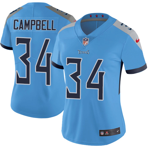 Nike Titans #34 Earl Campbell Light Blue Alternate Women's Stitched NFL Vapor Untouchable Limited Jersey Nike Titans #34 Earl Campbell Light Blue Alternate Women's Stitched NFL Vapor Untouchable Limited Jersey