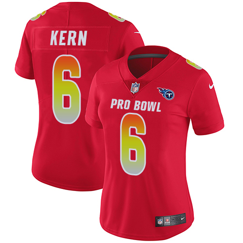 Nike Titans #6 Brett Kern Red Women's Stitched NFL Limited AFC 2018 Pro Bowl Jersey Nike Titans #6 Brett Kern Red Women's Stitched NFL Limited AFC 2018 Pro Bowl Jersey
