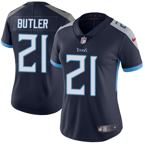Nike Titans #21 Malcolm Butler Navy Blue Team Color Women's Stitched NFL Vapor Untouchable Limited Jersey Nike Titans #21 Malcolm Butler Navy Blue Team Color Women's Stitched NFL Vapor Untouchable Limited Jersey