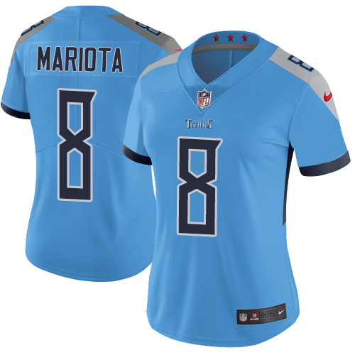 Nike Titans #8 Marcus Mariota Light Blue Alternate Women's Stitched NFL Vapor Untouchable Limited Jersey Nike Titans #8 Marcus Mariota Light Blue Alternate Women's Stitched NFL Vapor Untouchable Limited Jersey