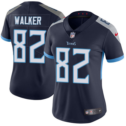 Nike Titans #82 Delanie Walker Navy Blue Team Color Women's Stitched NFL Vapor Untouchable Limited Jersey Nike Titans #82 Delanie Walker Navy Blue Team Color Women's Stitched NFL Vapor Untouchable Limited Jersey
