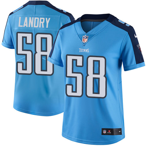 Nike Titans #58 Harold Landry Light Blue Women's Stitched NFL Limited Rush Jersey Nike Titans #58 Harold Landry Light Blue Women's Stitched NFL Limited Rush Jersey