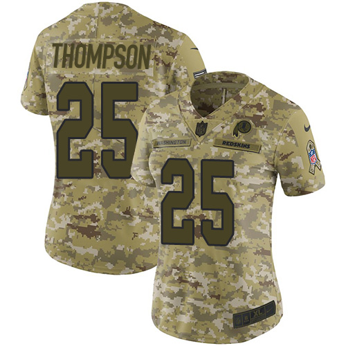 Nike Redskins #25 Chris Thompson Camo Women's Stitched NFL Limited 2018 Salute to Service Jersey Nike Redskins #25 Chris Thompson Camo Women's Stitched NFL Limited 2018 Salute to Service Jersey