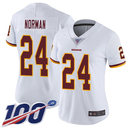 Nike Redskins #24 Josh Norman White Women's Stitched NFL 100th Season Vapor Limited Jersey Nike Redskins #24 Josh Norman White Women's Stitched NFL 100th Season Vapor Limited Jersey