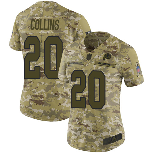 Nike Redskins #20 Landon Collins Camo Women's Stitched NFL Limited 2018 Salute to Service Jersey Nike Redskins #20 Landon Collins Camo Women's Stitched NFL Limited 2018 Salute to Service Jersey