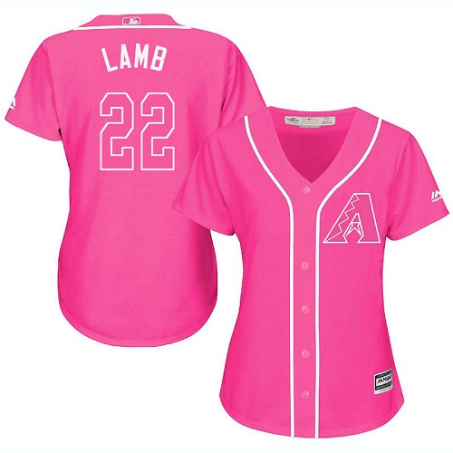 Diamondbacks #22 Jake Lamb Pink Fashion Women's Stitched MLB Jersey Diamondbacks #22 Jake Lamb Pink Fashion Women's Stitched MLB Jersey