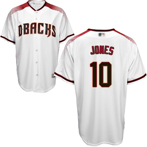 Diamondbacks #10 Adam Jones White/Crimson Home Women's Stitched MLB Jersey Diamondbacks #10 Adam Jones White/Crimson Home Women's Stitched MLB Jersey