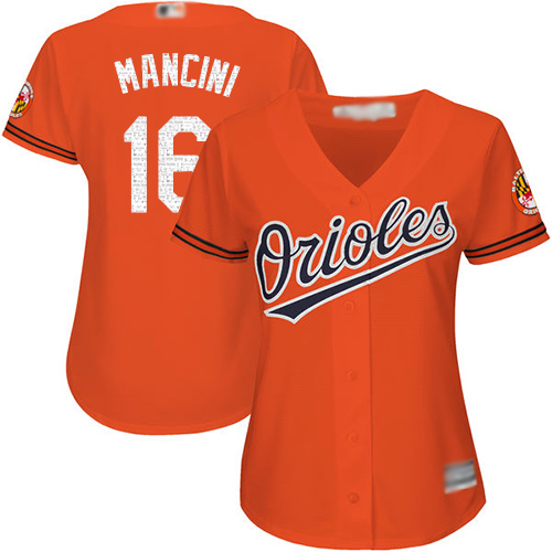 Orioles #16 Trey Mancini Orange Women's Alternate Stitched MLB Jersey Orioles #16 Trey Mancini Orange Women's Alternate Stitched MLB Jersey