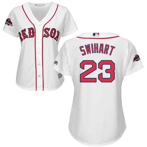 Red Sox #23 Blake Swihart White Home 2018 World Series Champions Women's Stitched MLB Jersey Red Sox #23 Blake Swihart White Home 2018 World Series Champions Women's Stitched MLB Jersey