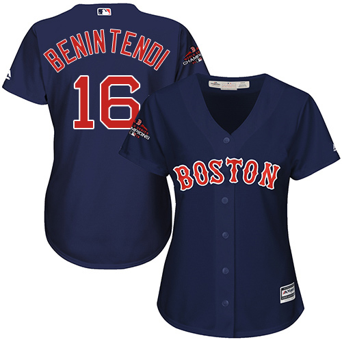 Red Sox #16 Andrew Benintendi Navy Blue Alternate 2018 World Series Champions Women's Stitched MLB Jersey Red Sox #16 Andrew Benintendi Navy Blue Alternate 2018 World Series Champions Women's Stitched MLB Jersey