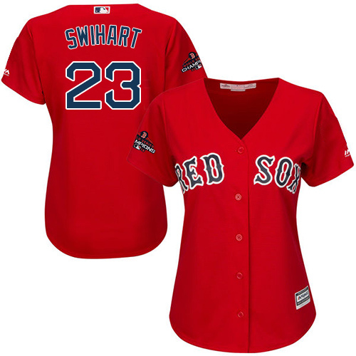 Red Sox #23 Blake Swihart Red Alternate 2018 World Series Champions Women's Stitched MLB Jersey Red Sox #23 Blake Swihart Red Alternate 2018 World Series Champions Women's Stitched MLB Jersey