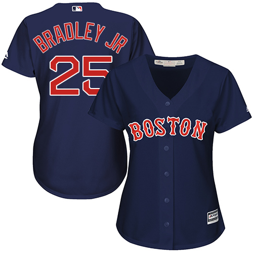 Red Sox #25 Jackie Bradley Jr Navy Blue Alternate Women's Stitched MLB Jersey Red Sox #25 Jackie Bradley Jr Navy Blue Alternate Women's Stitched MLB Jersey