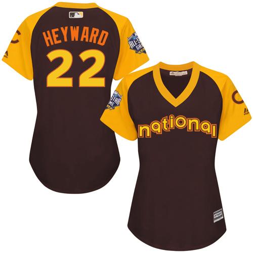 Cubs #22 Jason Heyward Brown 2016 All-Star National League Women's Stitched MLB Jersey Cubs #22 Jason Heyward Brown 2016 All-Star National League Women's Stitched MLB Jersey