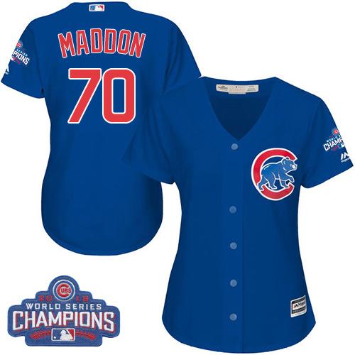 Cubs #70 Joe Maddon Blue Alternate 2016 World Series Champions Women's Stitched MLB Jersey Cubs #70 Joe Maddon Blue Alternate 2016 World Series Champions Women's Stitched MLB Jersey