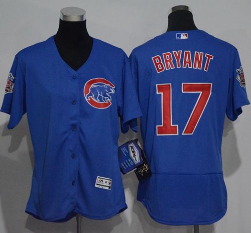 Cubs #17 Kris Bryant Blue Flexbase Authentic Women's Stitched MLB Jersey Cubs #17 Kris Bryant Blue Flexbase Authentic Women's Stitched MLB Jersey