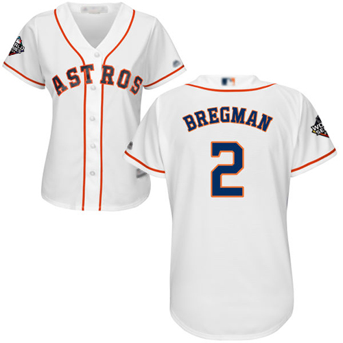 Astros #2 Alex Bregman White Home 2019 World Series Bound Women's Stitched MLB Jersey Astros #2 Alex Bregman White Home 2019 World Series Bound Women's Stitched MLB Jersey