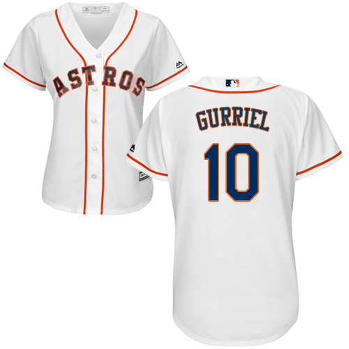 Astros #10 Yuli Gurriel White Home Women's Stitched MLB Jersey Astros #10 Yuli Gurriel White Home Women's Stitched MLB Jersey