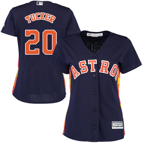 Astros #20 Preston Tucker Navy Blue Alternate Women's Stitched MLB Jersey Astros #20 Preston Tucker Navy Blue Alternate Women's Stitched MLB Jersey