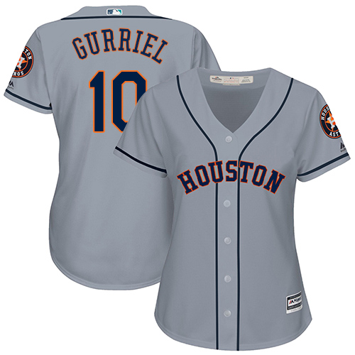 Astros #10 Yuli Gurriel Grey Road Women's Stitched MLB Jersey Astros #10 Yuli Gurriel Grey Road Women's Stitched MLB Jersey