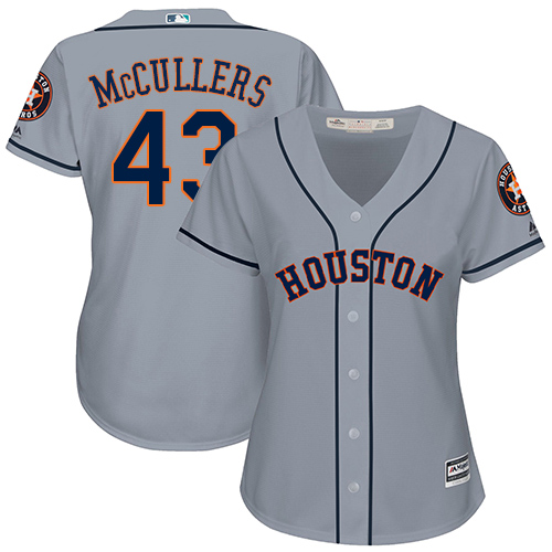 Astros #43 Lance McCullers Grey Road Women's Stitched MLB Jersey Astros #43 Lance McCullers Grey Road Women's Stitched MLB Jersey