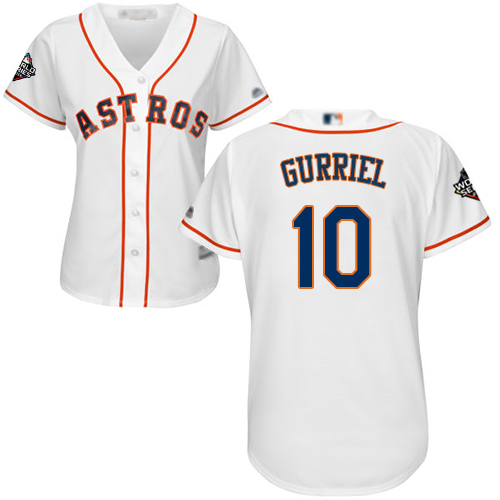 Astros #10 Yuli Gurriel White Home 2019 World Series Bound Women's Stitched MLB Jersey Astros #10 Yuli Gurriel White Home 2019 World Series Bound Women's Stitched MLB Jersey