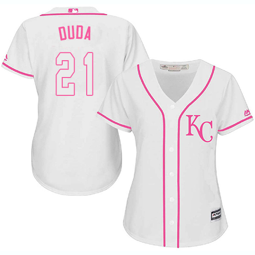 Royals #21 Lucas Duda White/Pink Fashion Women's Stitched MLB Jersey Royals #21 Lucas Duda White/Pink Fashion Women's Stitched MLB Jersey