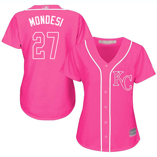 Royals #27 Raul Mondesi Pink Fashion Women's Stitched MLB Jersey Royals #27 Raul Mondesi Pink Fashion Women's Stitched MLB Jersey