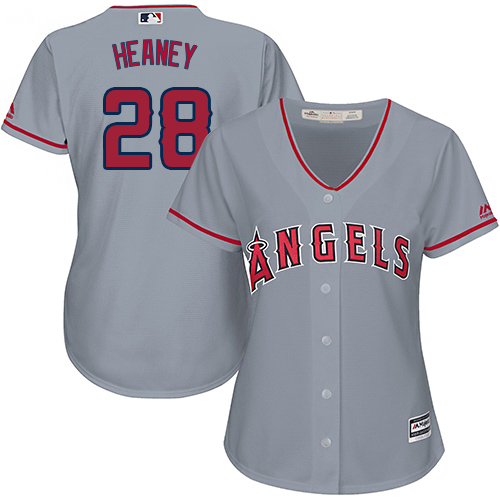 Angels #28 Andrew Heaney Grey Road Women's Stitched MLB Jersey Angels #28 Andrew Heaney Grey Road Women's Stitched MLB Jersey
