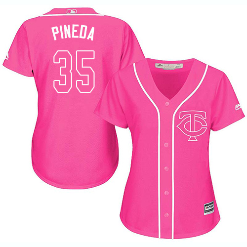 Twins #35 Michael Pineda Pink Fashion Women's Stitched MLB Jersey Twins #35 Michael Pineda Pink Fashion Women's Stitched MLB Jersey