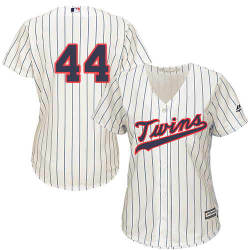 Twins #44 Kyle Gibson Cream Strip Alternate Women's Stitched MLB Jersey Twins #44 Kyle Gibson Cream Strip Alternate Women's Stitched MLB Jersey
