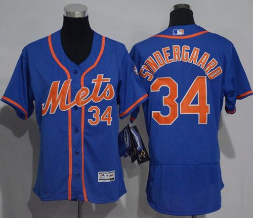 Mets #34 Noah Syndergaard Blue Flexbase Authentic Women's Stitched MLB Jersey Mets #34 Noah Syndergaard Blue Flexbase Authentic Women's Stitched MLB Jersey