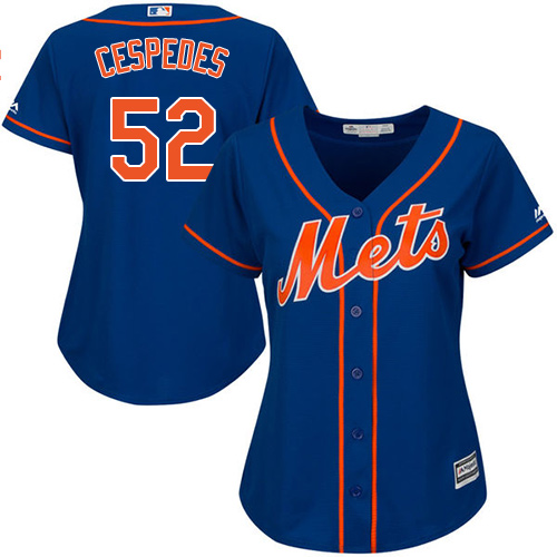 Mets #52 Yoenis Cespedes Blue Alternate Women's Stitched MLB Jersey Mets #52 Yoenis Cespedes Blue Alternate Women's Stitched MLB Jersey