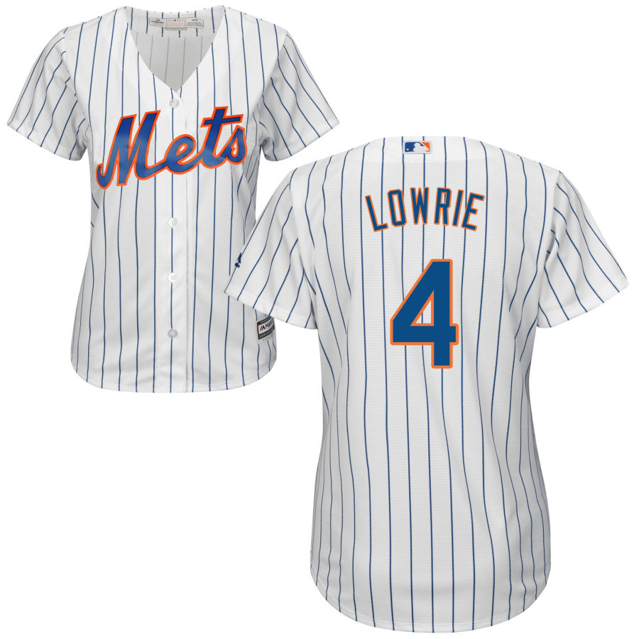 Mets #4 Jed Lowrie White Women's Cool Base Stitched MLB Jersey Mets #4 Jed Lowrie White Women's Cool Base Stitched MLB Jersey