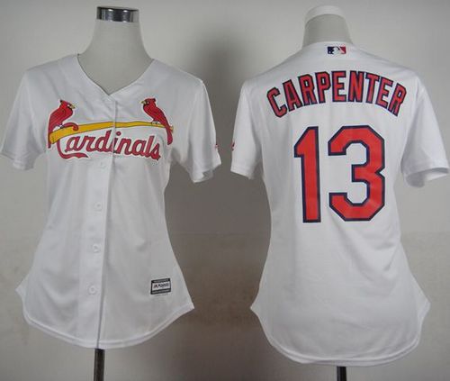 Cardinals #13 Matt Carpenter White Home Women's Stitched MLB Jersey Cardinals #13 Matt Carpenter White Home Women's Stitched MLB Jersey